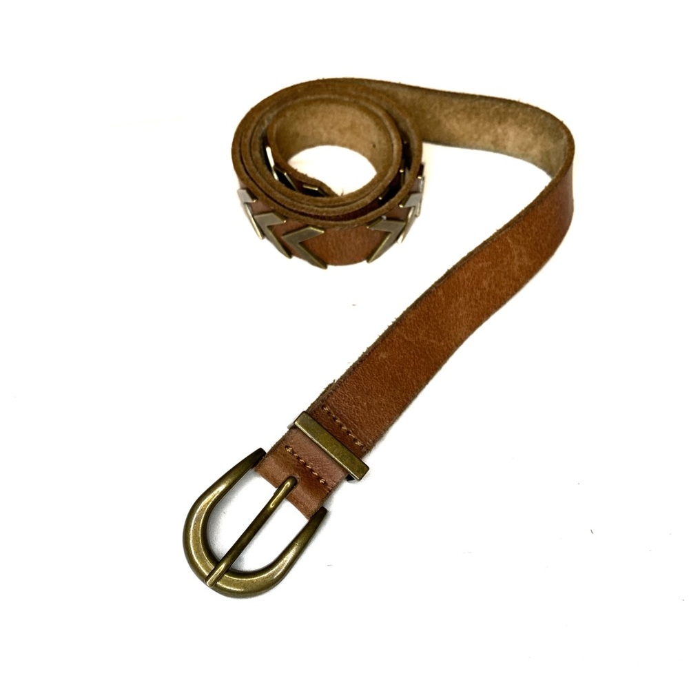Vintage Lucky Brand Thin Tan Leather Belt